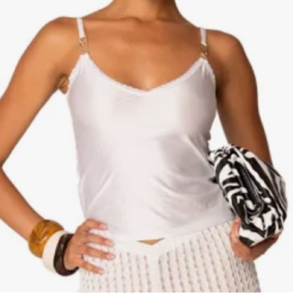 MELISSA SIMONE ERIN LOGO TANK WHITE - XS